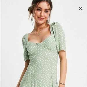 Polka dot midi dress